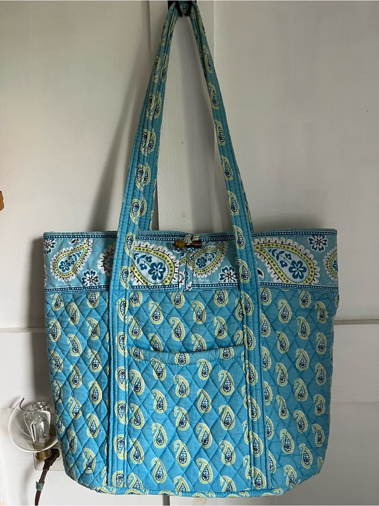 Vera Bradley Handbags - Vera Bradley Bermuda Blue (retired) Large Tote Bag